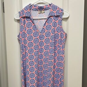 Katherine Way Blue and orange Patterned Dress